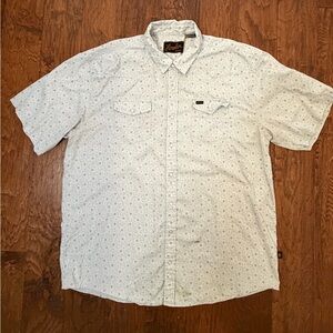 Howler Bros H Bar B Snapshirt Men XXL Light Blue Floral Pearl Snap Short Sleeve